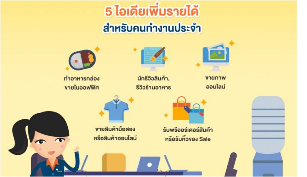 5 ไอเดียเพิ่มรายได้ สำหรับคนทำงานประจำ
