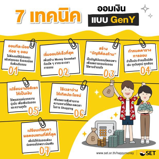 7 เทคนิค ออมเงินแบบ Gen Y